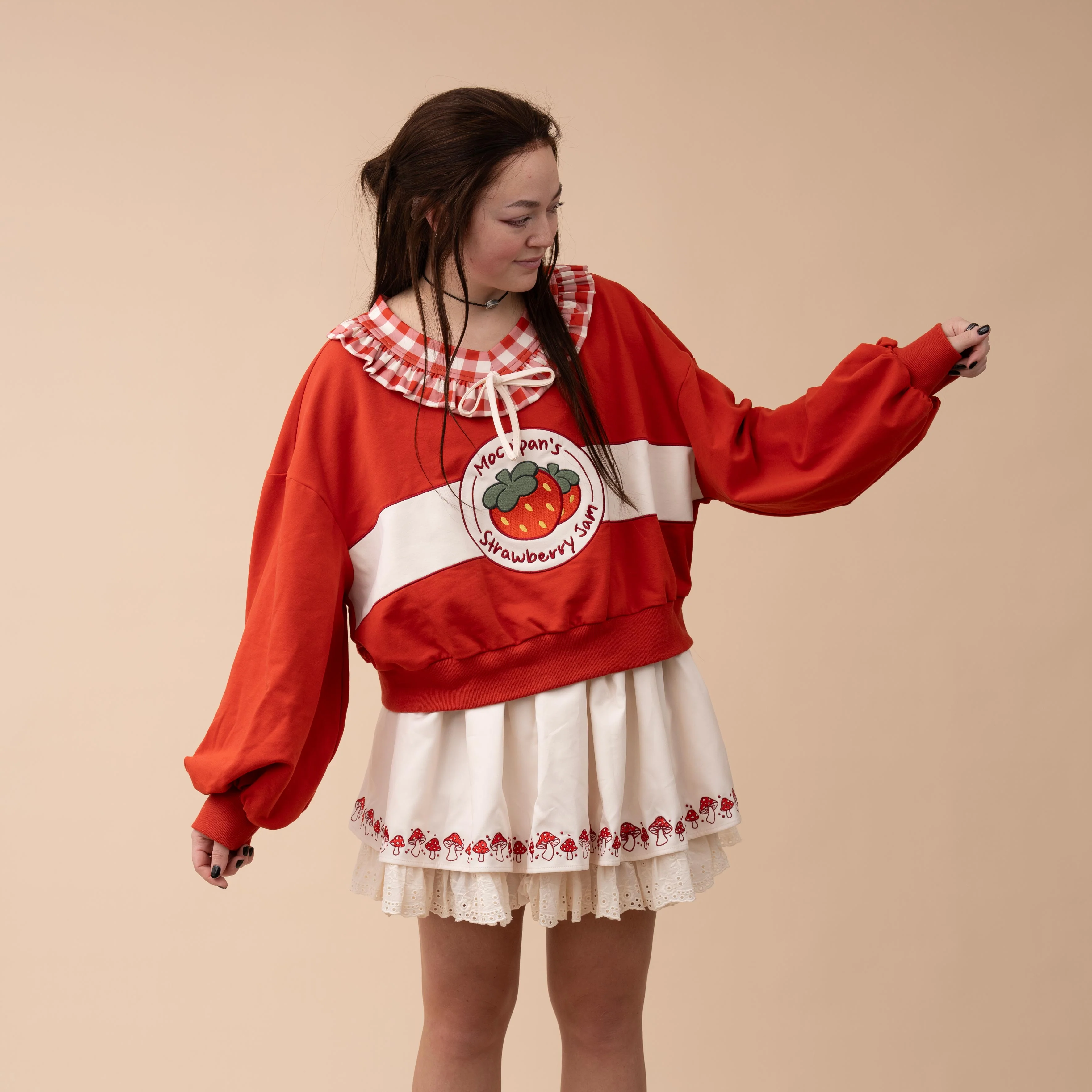 Cropped Strawberry Jam Sweater - Image 3