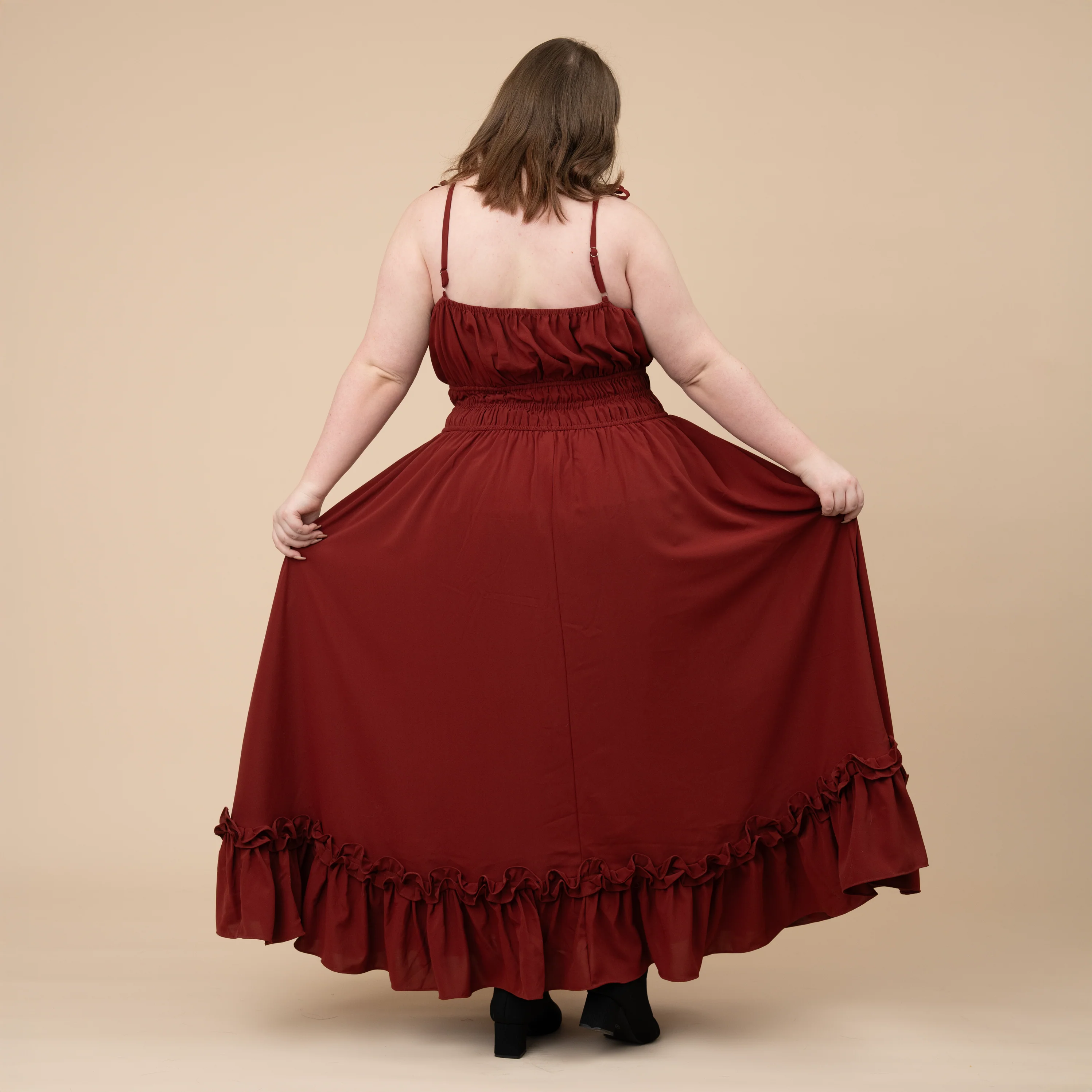 Fleur Dress in Carmine Rose - Image 22