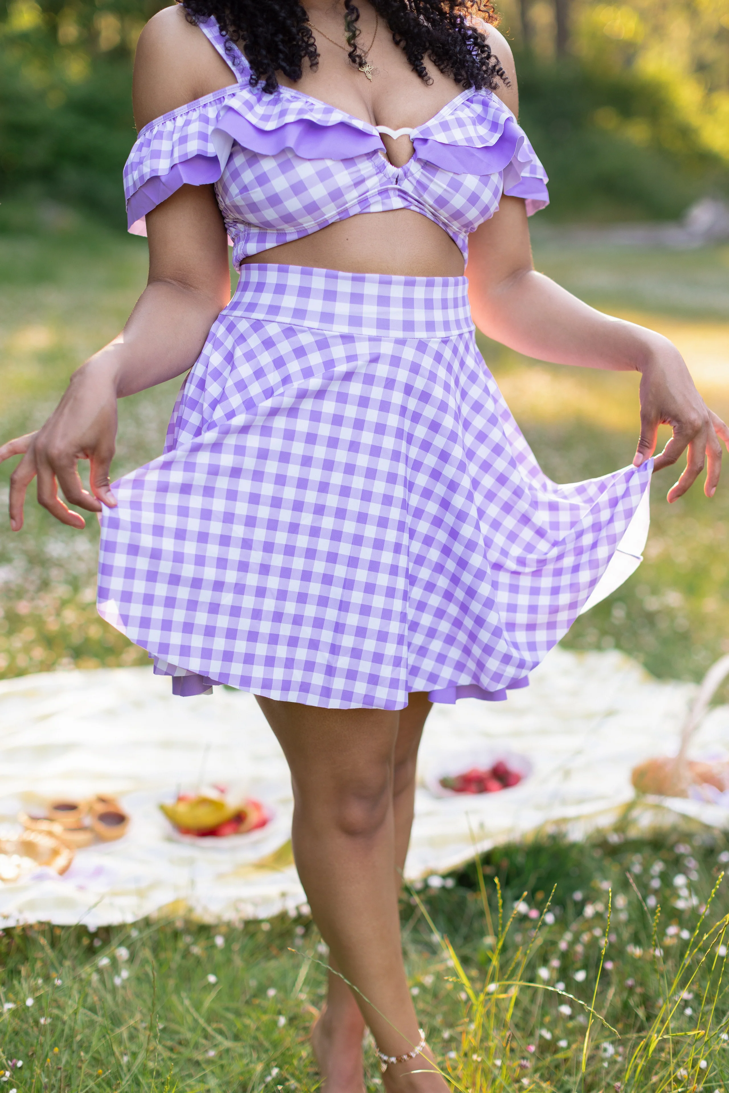Shibuya's Purple Gingham Bikini - Image 7