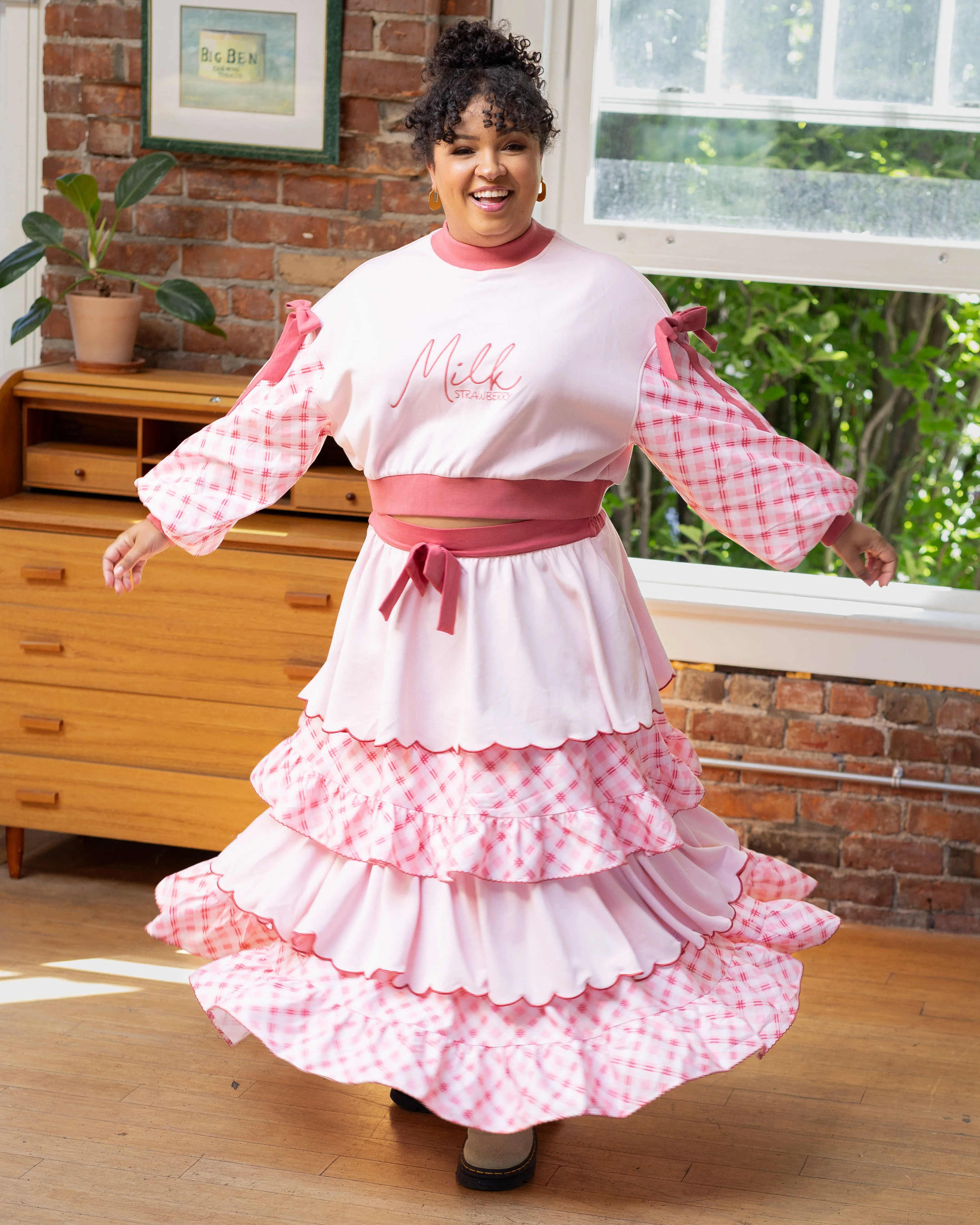 Strawberry Milk Layered Skirt - Image 3