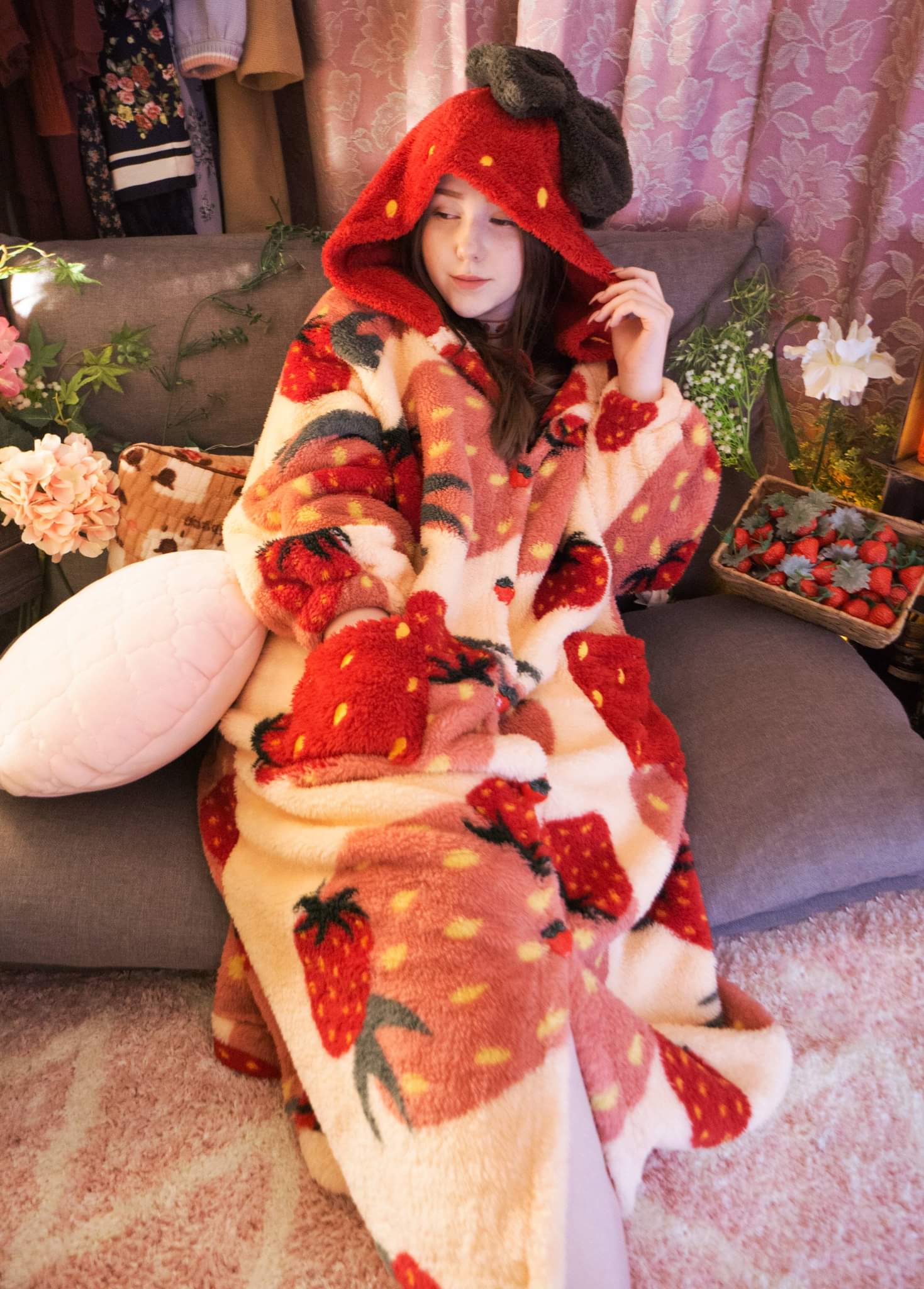 Soft & Cozy Strawberry Robe - Image 8